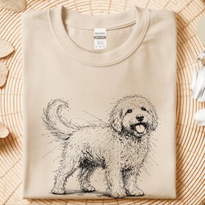 Maglietta con disegno di Goldendoodle, Mamma e papà di Goldendoodle, Abbigliamento per amanti degli animali immagine 2