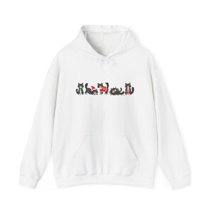 ホリデーキャットシャツ、タキシード猫好きへのギフト、クリスマスキティTシャツ、おもしろいお祝い猫スウェットシャツ、白黒猫オーナーシャツ 画像 12