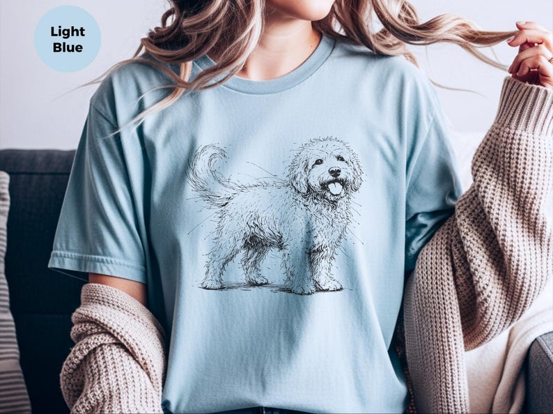 Maglietta con disegno di Goldendoodle, Mamma e papà di Goldendoodle, Abbigliamento per amanti degli animali immagine 6