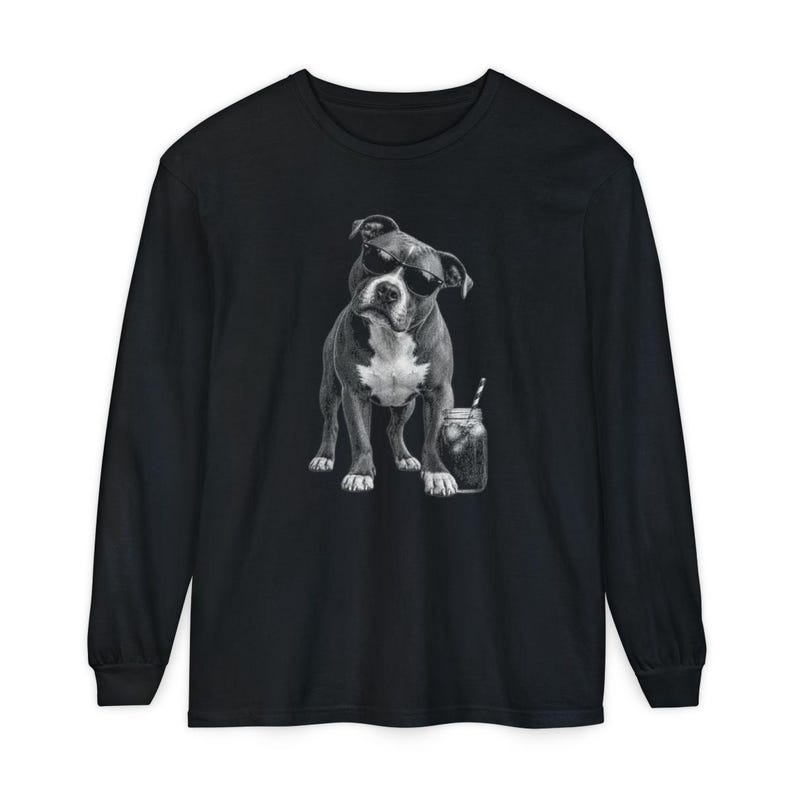 Funny Pitbull Shirt, Iced Coffee Dog Lover Gift, Pittie Mom Tee, Bully Breed Graphic Shirt, Vintage Dog Tee imagem 13