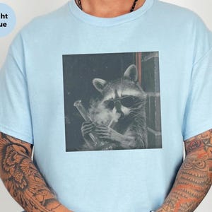 420 T Shirt, Raccoon Hitting A Bong, Funny Stoner Graphic Tee, Marijuana Humor Shirt, Trash Panda Weed Lover, Adult Smoker Apparel image 10