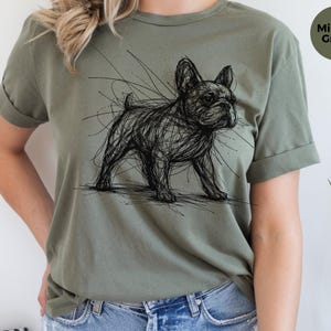 French Bulldog Shirt | French Bulldog Sketch Tee | Frenchie Lover Pet Owner Apparel image 6