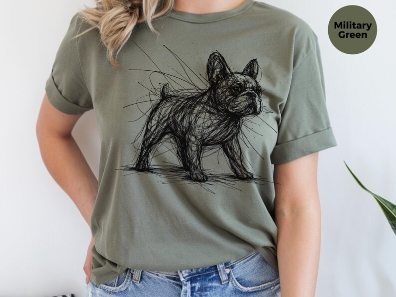 French Bulldog Shirt | French Bulldog Sketch Tee | Frenchie Lover Pet Owner Apparel image 6