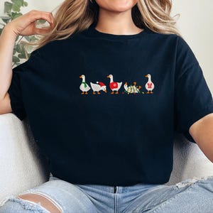 Christmas Goose Shirt, Funny Holiday Tee, Festive Goose Gift, Christmas Geese Sweatshirt, Bird Lover Present image 6
