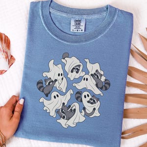 Raccoon Ghost Shirt, Funny Halloween T Shirt, Cute Spooky Season Tee, Trash Panda Gift image 10