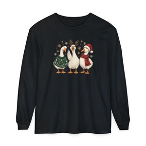 Christmas Goose Shirt, Festive Goose Sweatshirt, Funny Goose Gift, Holiday Bird Tee, Winter Animal Shirt, Ugly Christmas Sweater Style image 13