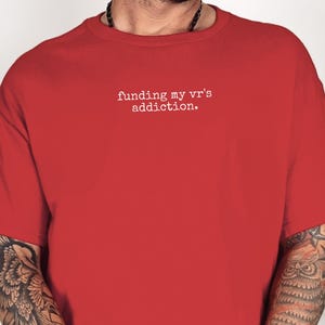Apple Vision Pro Shirt, Funding My VR Addiction, Meta Quest 3 Virtual Reality Gaming, Funny Gamer Humor PC Console Geek Wear, Level Up Shirt image 8