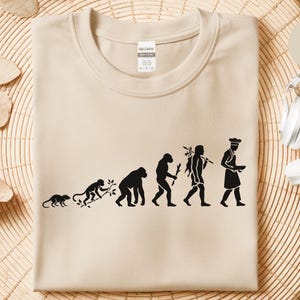 Camiseta "Evolución de un Chef Ejecutivo", Regalo de Graduación Culinaria, Camiseta Divertida para Amantes de la Cocina, Personal de Cocina, Ropa Culinaria Profesional imagen 3