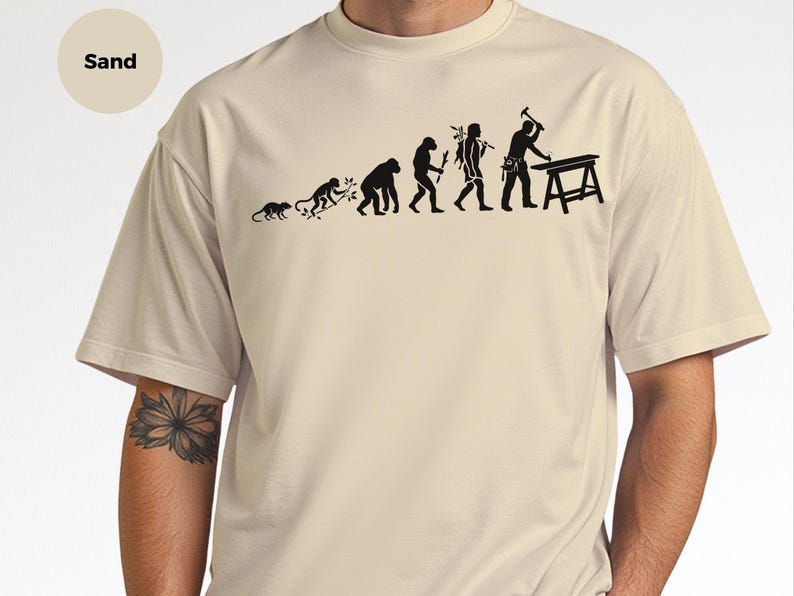 Builder Humor Evolution Of A Carpenter Tee, Funny Woodworker Shirt, Handyman Tradesman, Craftsman Blue Collar Apparel, Wood Working Gifts image 5