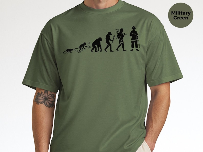 Firefighter Graduate T-Shirt, Evolution Of A Firefighter Design, Thin Red Line First Responder Hero, Fireman Dad Apparel, Firefighter Life image 8