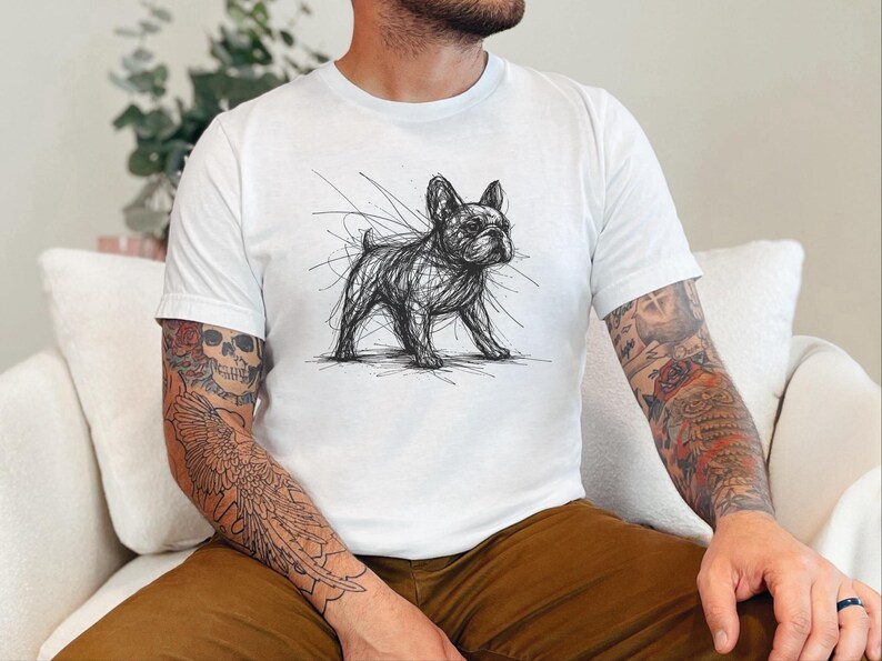 French Bulldog Shirt | French Bulldog Sketch Tee | Frenchie Lover Pet Owner Apparel image 7