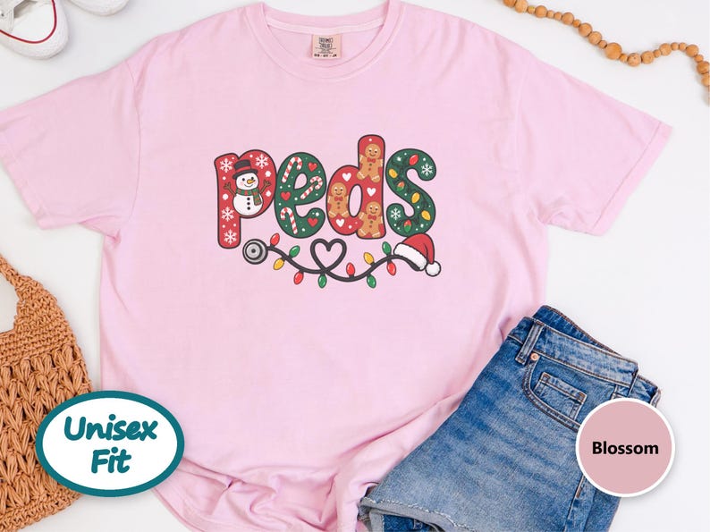 Camiseta navideña para enfermera pediátrica, regalo festivo para enfermera pediátrica, sudadera navideña para enfermera, top navideño para enfermera pediátrica imagen 11