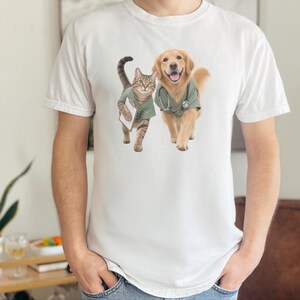 Veterinarian Shirt, Vet Tech Gift, Veterinary Clinic Tee, Golden Retriever Shirt, Tabby Cat Lover Gift, Veterinary Medicine Sweatshirt image 9