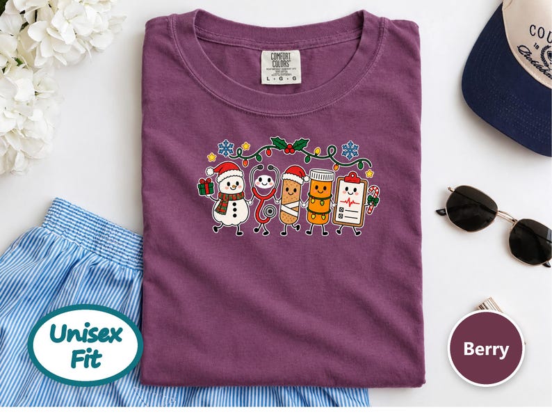 Christmas Nurse Shirt, Christmas Healthcare Shirt, ICU Nurse Christmas Shirt, Christmas CNA Shirt, Snowman Nurse Christmas Squad image 4