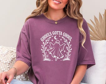 Halloween Ghost Shirt, Ghouls Gotta Ghoul Shirt, Spooky Season Tee, Cute Ghost T Shirt, Vintage Halloween Women Shirt, Witchy Vibes Shirt