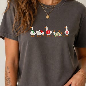 Christmas Goose Shirt, Funny Holiday Tee, Festive Goose Gift, Christmas Geese Sweatshirt, Bird Lover Present image 2