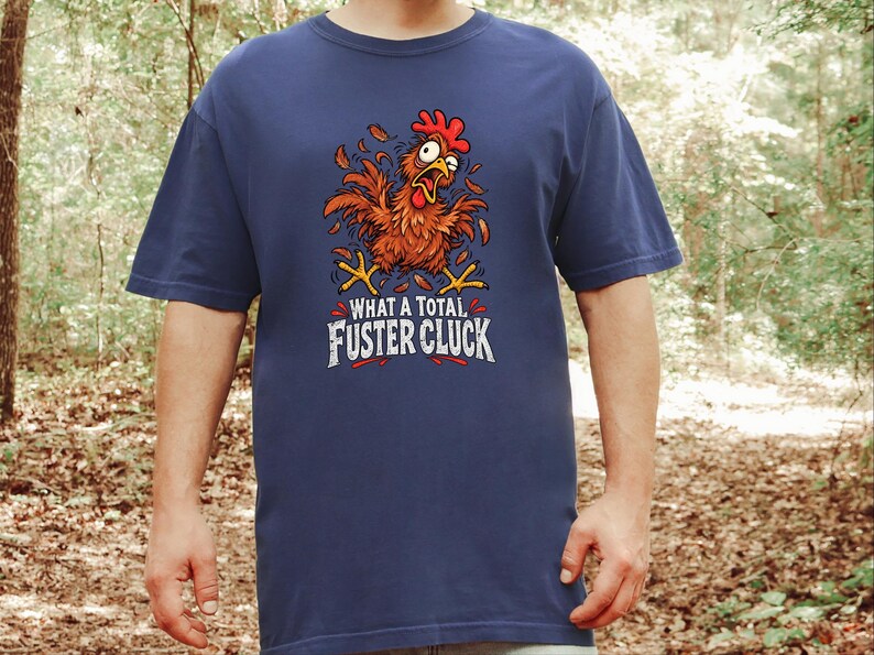 Camiseta divertida de gallinas, regalo para criadores de gallinas, camiseta sarcástica de granja, ¡Qué cacareo tan total!, camiseta divertida de aves de corral, regalo para la loca de las gallinas imagen 5
