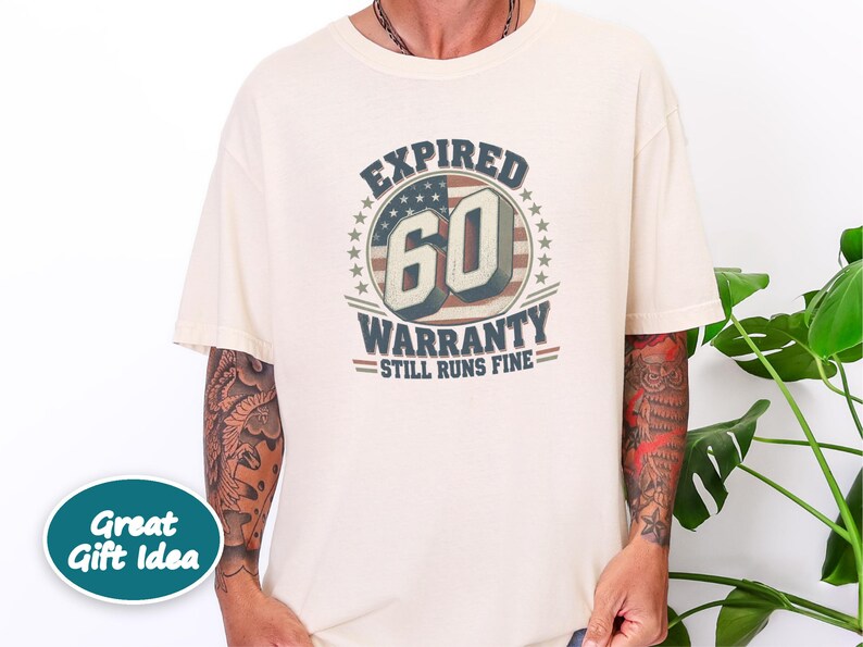 Birthday Shirt Men, 60th Birthday Gift, Mens 60th Birthday Shirt, Expired Warranty 60 Years Old Shirt, Dad 60th Gift image 9