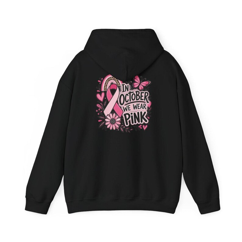 In October We Wear Pink Shirt, Breast Cancer Awareness Gift, Pink Ribbon Tee, Survivor Sweatshirt, Cancer Support Top image 11