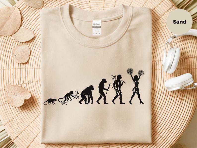 Evolution Of A Cheerleader T-Shirt, Funny Science Cheerleading Spirit Wear, Gameday School Team, Unisex Activewear, Evolution Shirt image 7