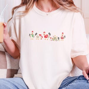 Christmas Chicken Shirt, Funny Holiday Chicken Gift, Cute Farm Christmas Tee, Festive Chicken Lover Shirt, Winter Farm Animal Top image 9
