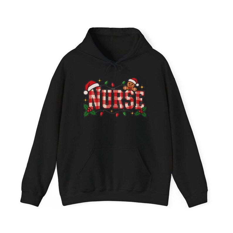 Nurse Christmas Tee, Gingerbread Christmas Shirt, Christmas Nurse Gift, Festive Nurse Sweatshirt, Holiday Medical Top image 11