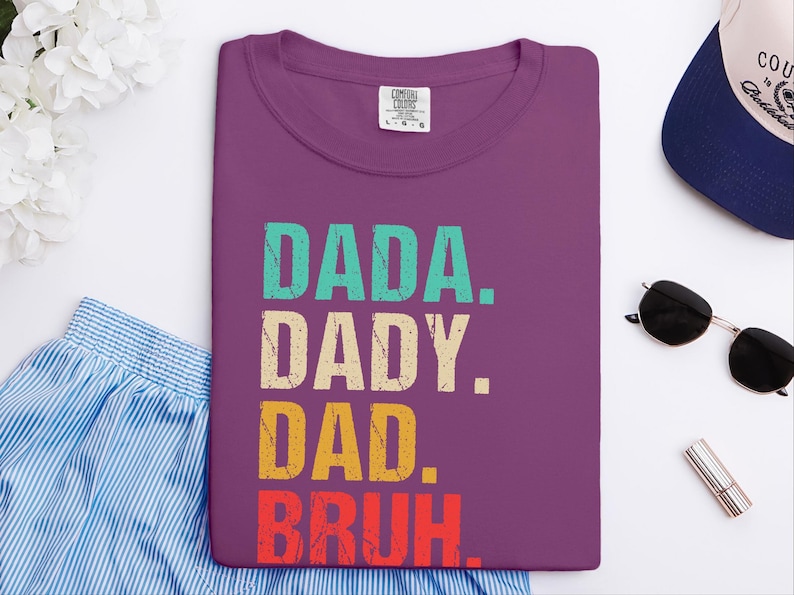 Comfort Colors Funny Dad Shirt, Dada Daddy Dad Bruh Tee, Sarcastic Fatherhood Quote T-Shirt, Cool Dads Club Cotton Top, Funny Dad Joke Tee image 7