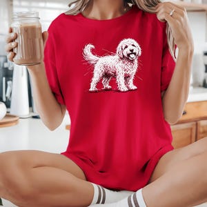 Maglietta con disegno di Goldendoodle, Mamma e papà di Goldendoodle, Abbigliamento per amanti degli animali immagine 5