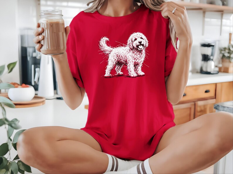 Maglietta con disegno di Goldendoodle, Mamma e papà di Goldendoodle, Abbigliamento per amanti degli animali immagine 5