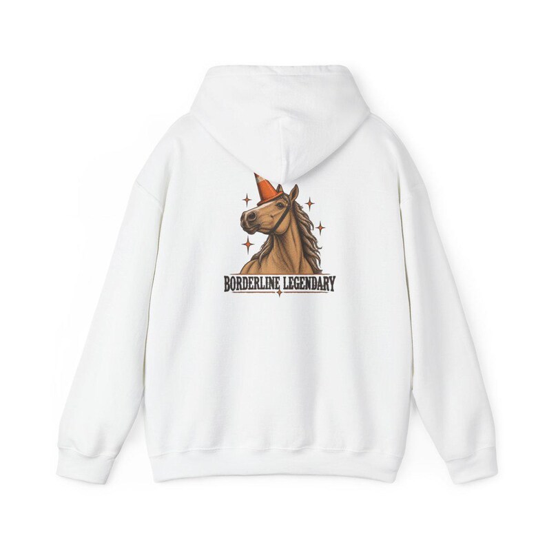 Funny Horse Shirt, Borderline Legendary Tee, Traffic Cone Unicorn Graphic, Horse Lover Gift, Equestrian Humor Top image 12