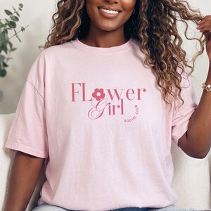 Comfort Colors Flower Girl Shirt, Flower Girl Social Club Tee, Kids Wedding Rehearsal Top, Petal Patrol Toddler Outfit, Flower Girl Tshirt image 6