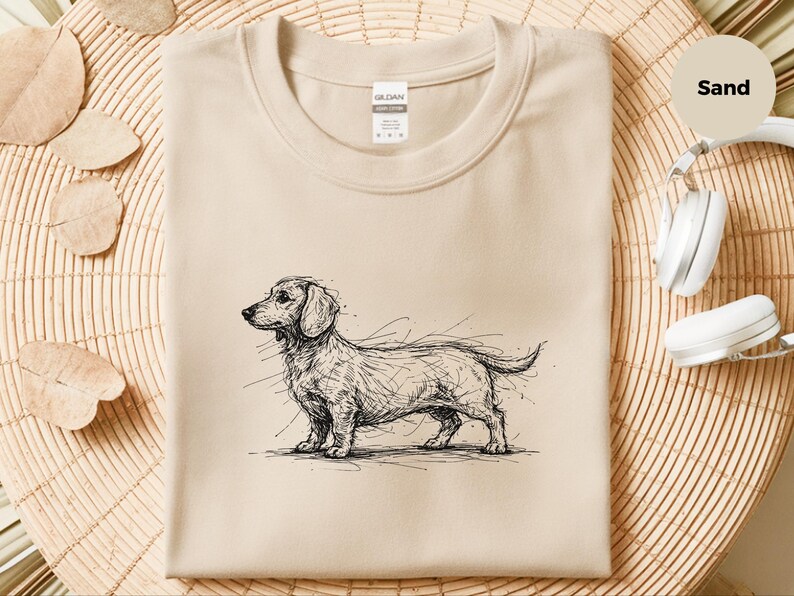 Camiseta con dibujo de perro salchicha / Camiseta de perro salchicha, regalo para amantes de los perros salchicha, ropa para perros salchicha imagen 6