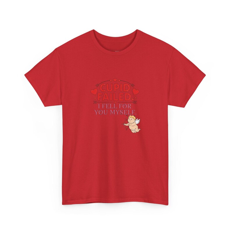 Cupid Failed Anti Valentine Tee - Funny Sarcastic Couples Shirt for Him and Her | Not Today Cupid! Humorous Valentine and #39;s Day Gift immagine 1