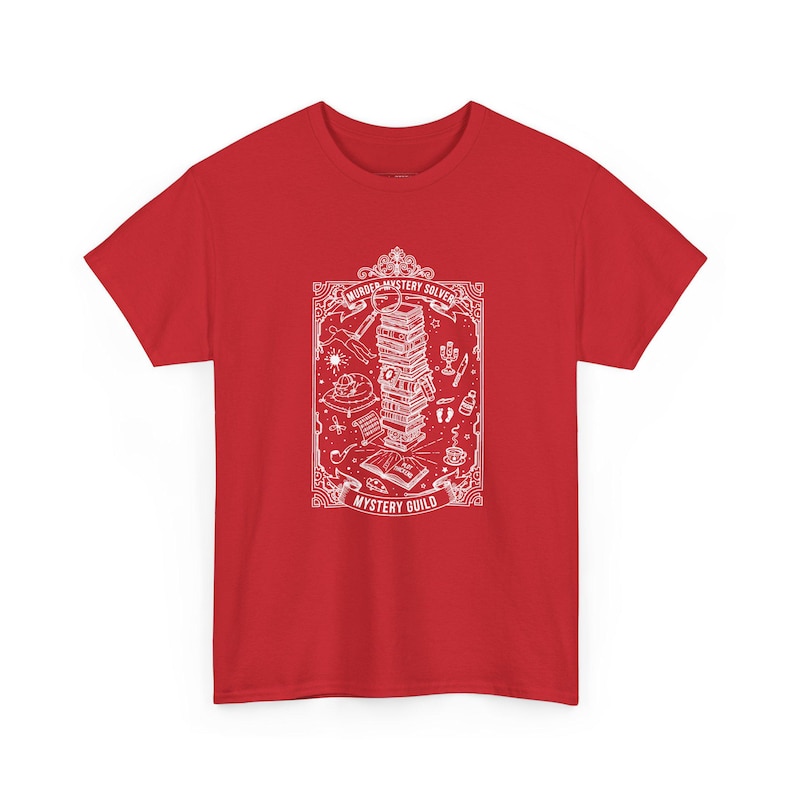Murder Mystery Solver Shirt | Detective Fiction Book Lover Tee and Sherlock Holmes Agatha Christie Whodunnit Literary Gift Line Art image 1