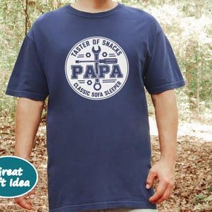 Funny Papa Shirt, Father's Day Papa Gift, Taster Of Snacks Papa Tee, Grandpa Mechanic Shirt, Gift For Grandpa image 9