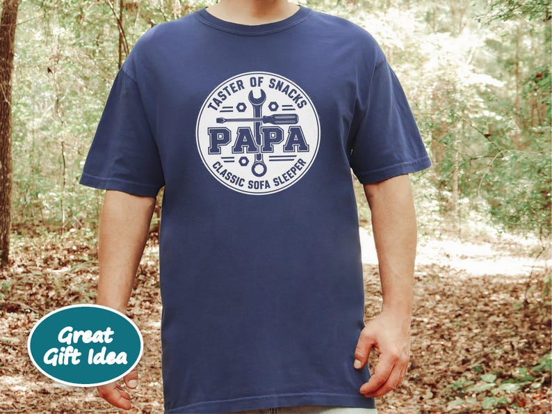 Funny Papa Shirt, Father's Day Papa Gift, Taster Of Snacks Papa Tee, Grandpa Mechanic Shirt, Gift For Grandpa image 9