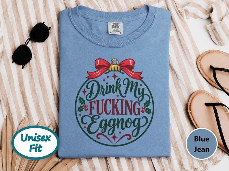 Funny Christmas Ornament, Offensive Christmas Gift, Adult Humor Holiday Decor, Secret Santa Gag Gift, Rude Christmas Bauble, Drink My Eggnog image 4