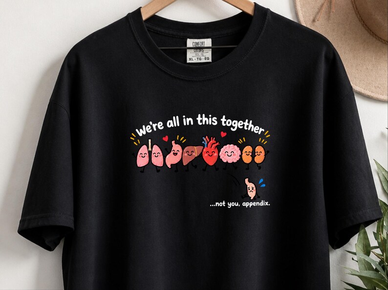 Anatomy Shirt, Funny Medical Gift, Surgery Recovery Gift, Science Joke, Nursing Student Gift, Cute Organs Not You Appendix image 10