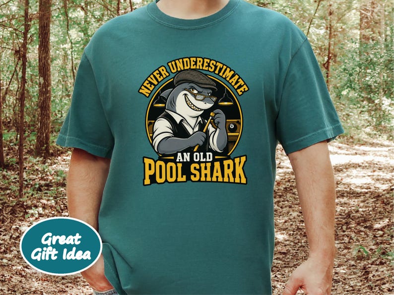 Billiards Shirt, Funny Pool Shark Shirt, Pool Player Gift, 8 Ball Shirt, Shark Graphic Tee, Billiard Lover Gift, Pool Hall Shirt image 8