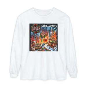 Heavy Metal Christmas Shirt, Sleigher Noel Awaits Thrash Holiday Tee, Punk Rock Christmas Gift, Metalhead Holiday Sweatshirt image 14