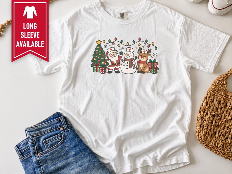 Christmas Nurse Shirt, Nurse Group Shirt, Christmas Nurse Gift, Medical Staff Tee, Healthcare Christmas, Nurse Holiday Shirt image 8