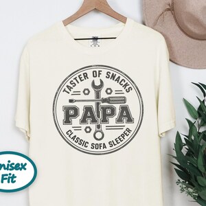 Funny Papa Shirt, Father's Day Papa Gift, Taster Of Snacks Papa Tee, Grandpa Mechanic Shirt, Gift For Grandpa image 4