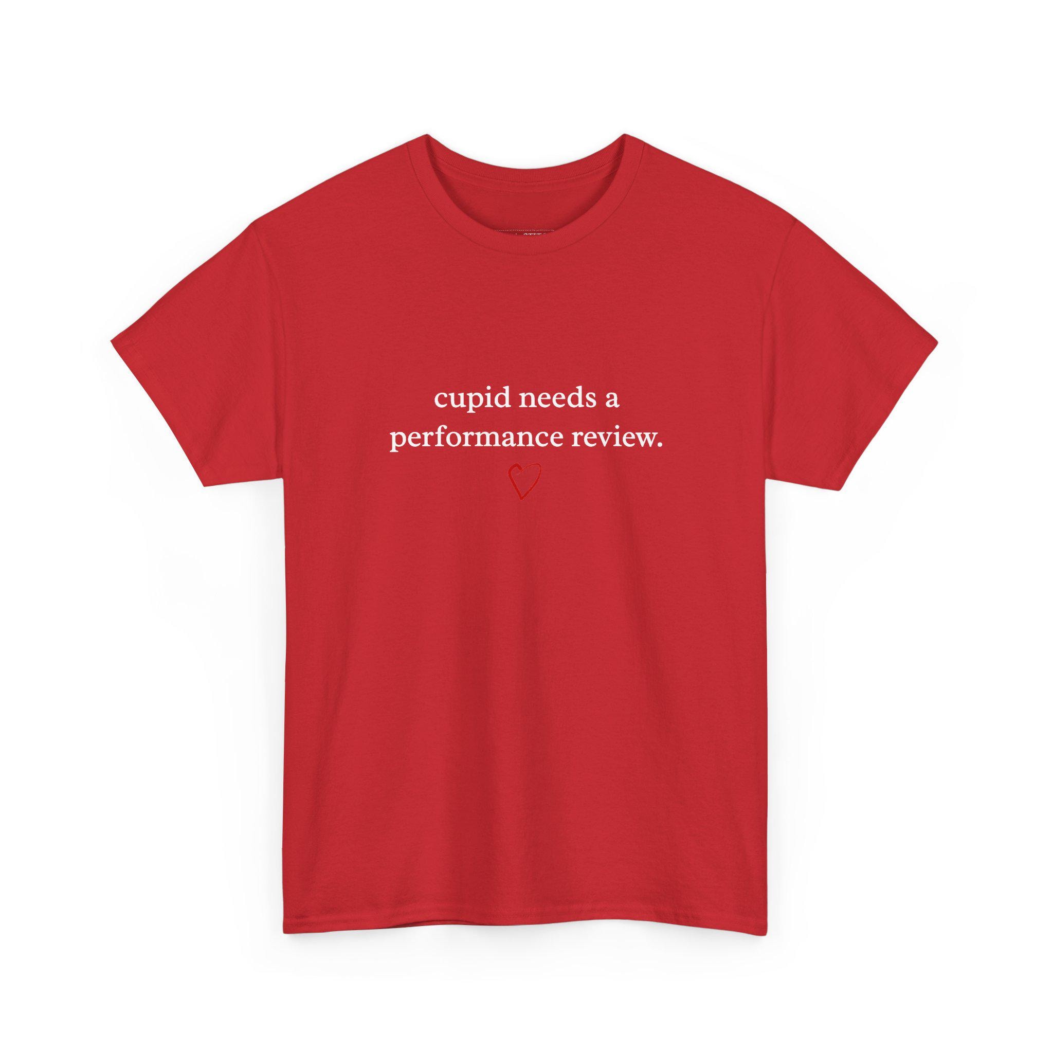 Performance Review Shirt, Cupid Needs A Performance Review Tee, Sarcastic HR Office Humor, Anti Valentine Single Life Tee, Job Performance
