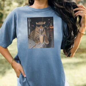 Leopardkaffe, kaffeälskare, rolig djurtröja, vildkatt bild 9