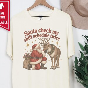 Night Shift Nurse Christmas Shirt, Vintage Santa Holiday Shirt, Night Shift Worker Gift, Christmas Nurse Tee, Retro Santa Claus Sweatshirt image 10