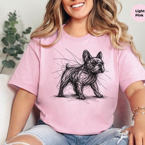 French Bulldog Shirt | French Bulldog Sketch Tee | Frenchie Lover Pet Owner Apparel image 2