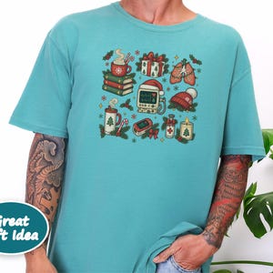 Respiratory Nurse Christmas Shirt, Respiratory Therapist Holiday Gift, Christmas Medical Crewneck, ICU Nurse Christmas Top image 10