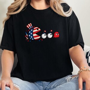 Patriotic Arcade Tee, 4th Of July Fourth, Funny Patriotic Tee, Retro Video Game, Gamer Gift For Him image 1