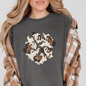 Horse Girl Shirt, Cute Ghost Halloween Gift, Spooky Pony Lover Tee, Equestrian Fall Sweatshirt, Horse Rider Costume image 7