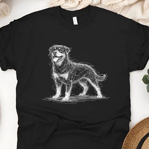 Koszulka z nadrukiem rottweilera, koszulka z grafiką dla miłośników rottweilerów | Prezent dla opiekuna psa, odzież dla właścicieli zwierząt zdjęcie 7